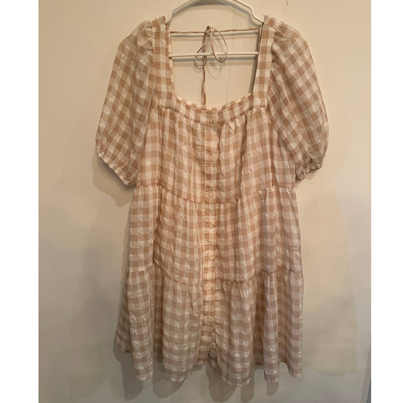 En Saison Pink Checkered Mini Dress - Picture 3 of 10